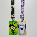 Cordón para tarjetas con personajes de anime, correa para el cuello, llavero, identificación, tarjeta de crédito, autobús, cuerda para colgar