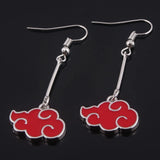 Anime AKATSUKI Ohrringe Rote Wolke Cosplay Hübsche Ohrringe Ohrclips für Damen und Herren Accessoires Schmuck Geschenke
