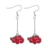 Anime AKATSUKI Ohrringe Rote Wolke Cosplay Hübsche Ohrringe Ohrclips für Damen und Herren Accessoires Schmuck Geschenke