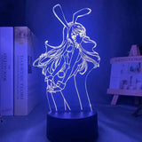 Mai Sakurajima Bunny Girl 3D LED Night Light