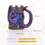 3D Dragon stainless Steel Goblet
