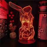 Mai Sakurajima Bunny Girl 3D LED Night Light