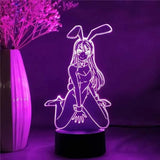 Mai Sakurajima Bunny Girl 3D LED Night Light